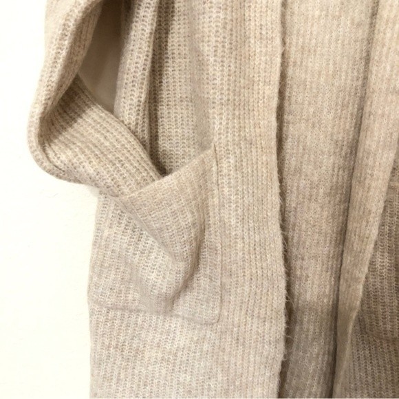 NWT Boden Long cardigan Fluffy Ribbed Wool Coatigan knit open sweater coat Sz S - Picture 8 of 10